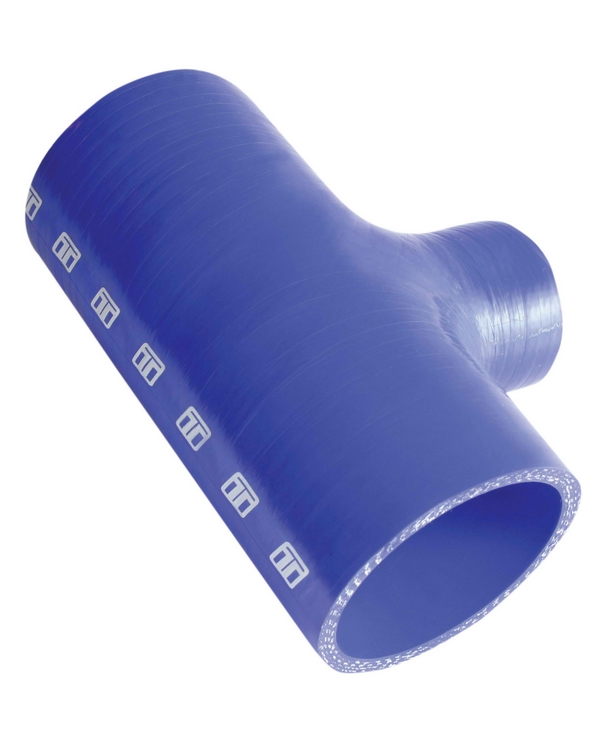 Hose Tee 2.50" ID 1.00" spout - Blue